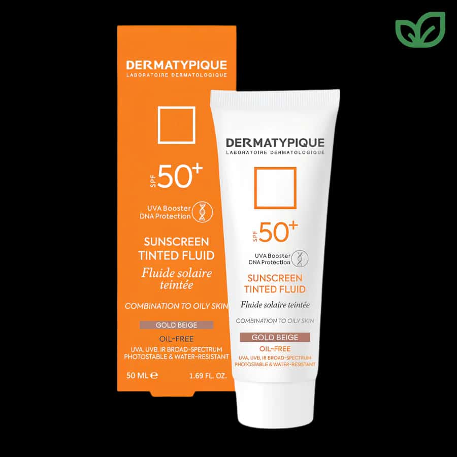 تصویر ضدآفتاب درماتیپیک SPF50 پوست چرب رنگی 50 میلی لیتر