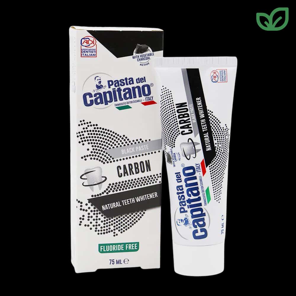 خمیر دندان Pasta del Capitano Active Charcoal حجم 75 میلی‌لیتر حاوی زغال فعال گیاهی