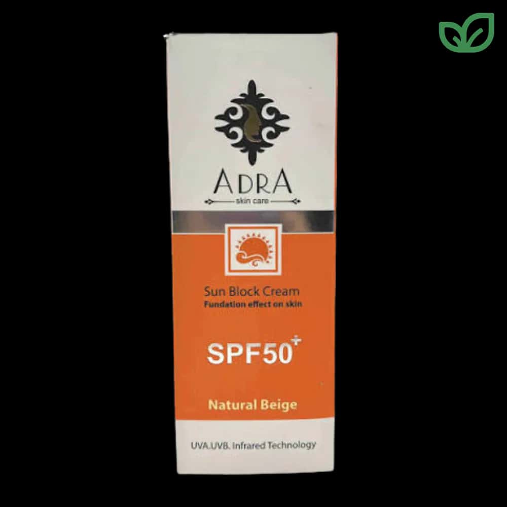 ADRA SPF50 Natural Beige Tinted Sunscreen کرم ضدآفتاب رنگی آدرا بژ طبیعی