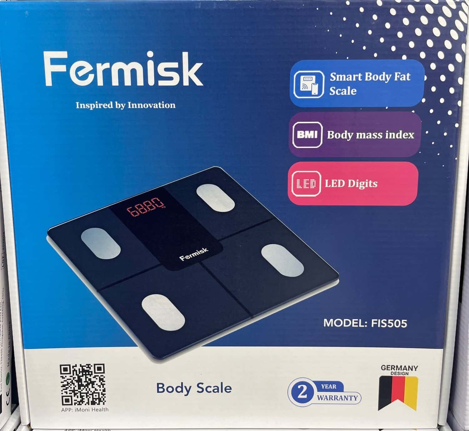 ترازوی هوشمند Fermisk FIS505 با صفحه LED و قابلیت تحلیل ترکیب بدن