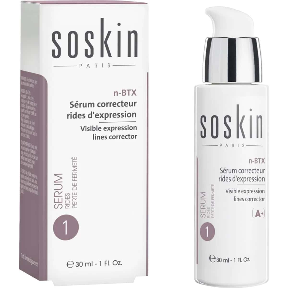 سرم اصلاح‌کننده خطوط بیانی ساسکین SOSKIN n-BTX حجم ۳۰ میلی‌لیتر