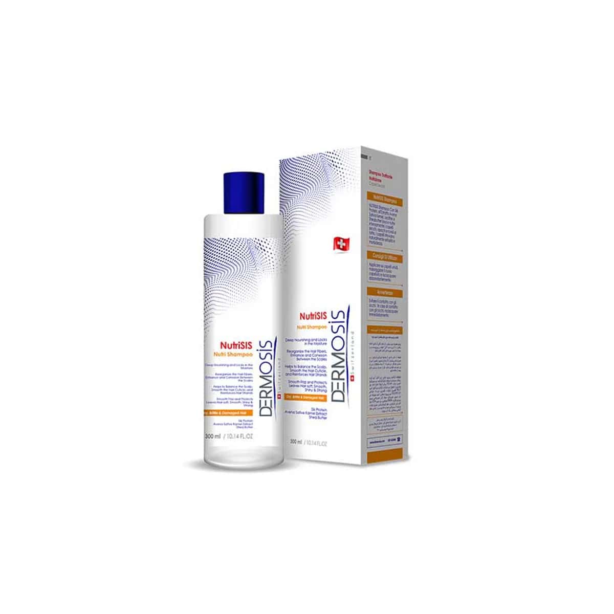 شامپو NutriSIS درموسیس مناسب موهای خشک و آسیب‌دیده حجم ۳۰۰ میلی‌لیتر