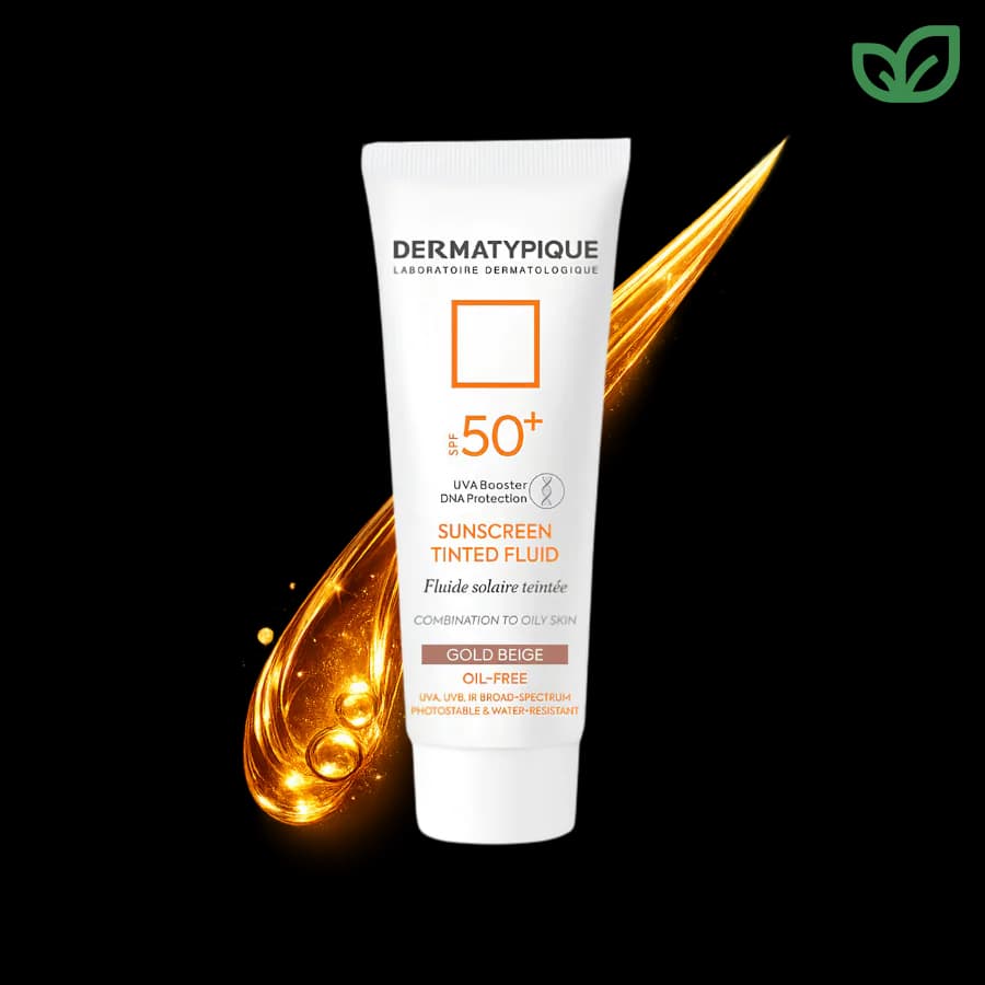 تصویر ضدآفتاب درماتیپیک SPF50 پوست چرب رنگی 50 میلی لیتر