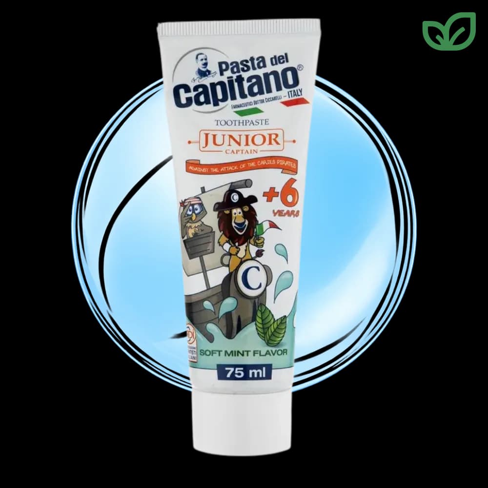 خمیر دندان Pasta del Capitano Junior +6 Soft Mint حجم 75 میلی‌لیتر