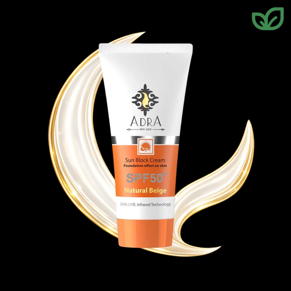 ADRA SPF50 Natural Beige Tinted Sunscreen کرم ضدآفتاب رنگی آدرا بژ طبیعی