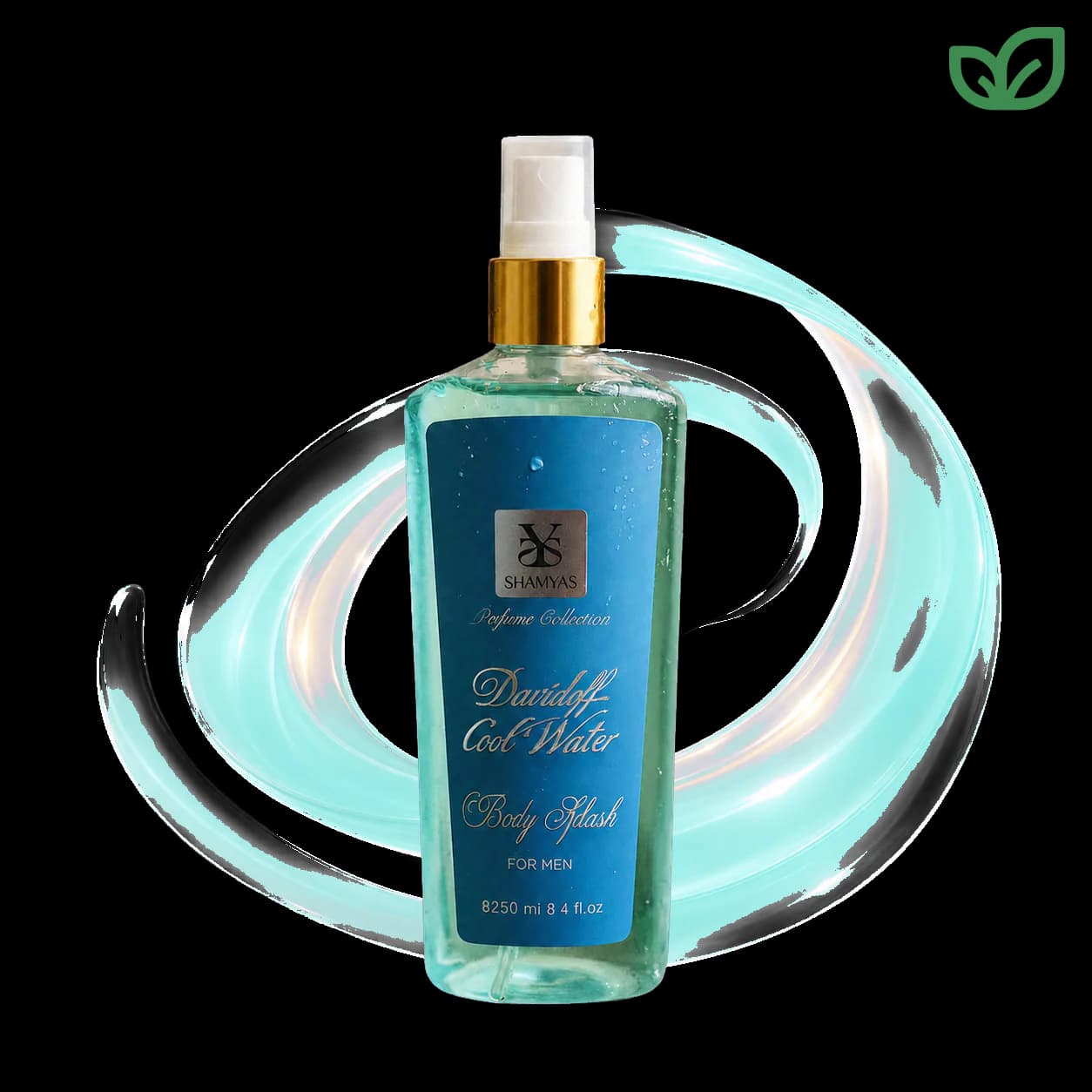 Shamyas Cool Water Blue Body Splash 250ml بادی اسپلش مردانه خنک و دریایی