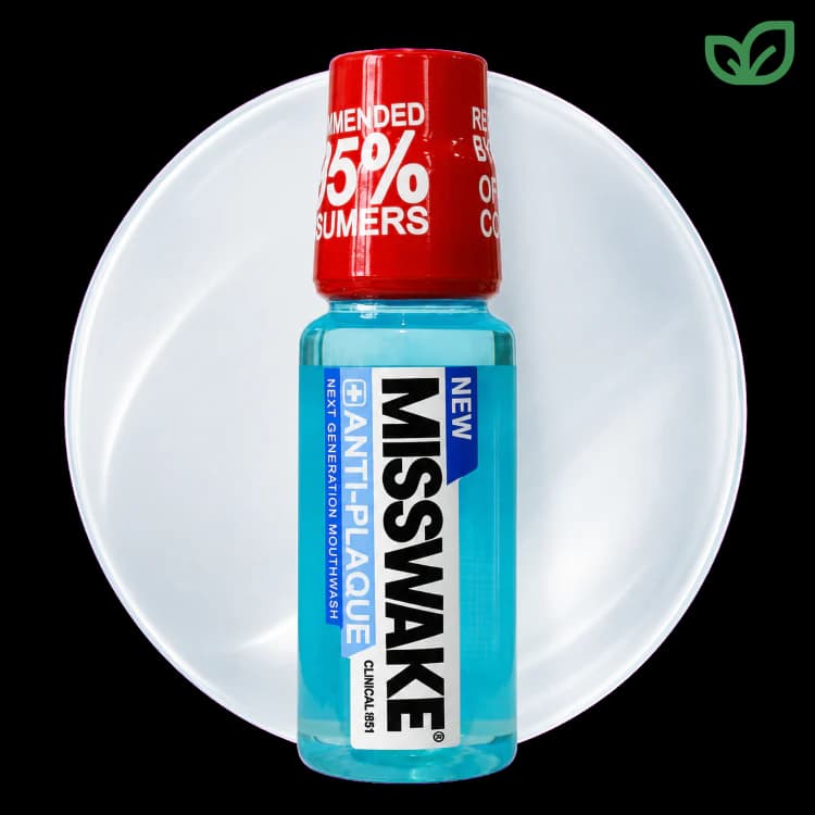دهانشویه Misswake Anti Plaque حجم 200 میل مناسب کاهش پلاک و تازگی دهان