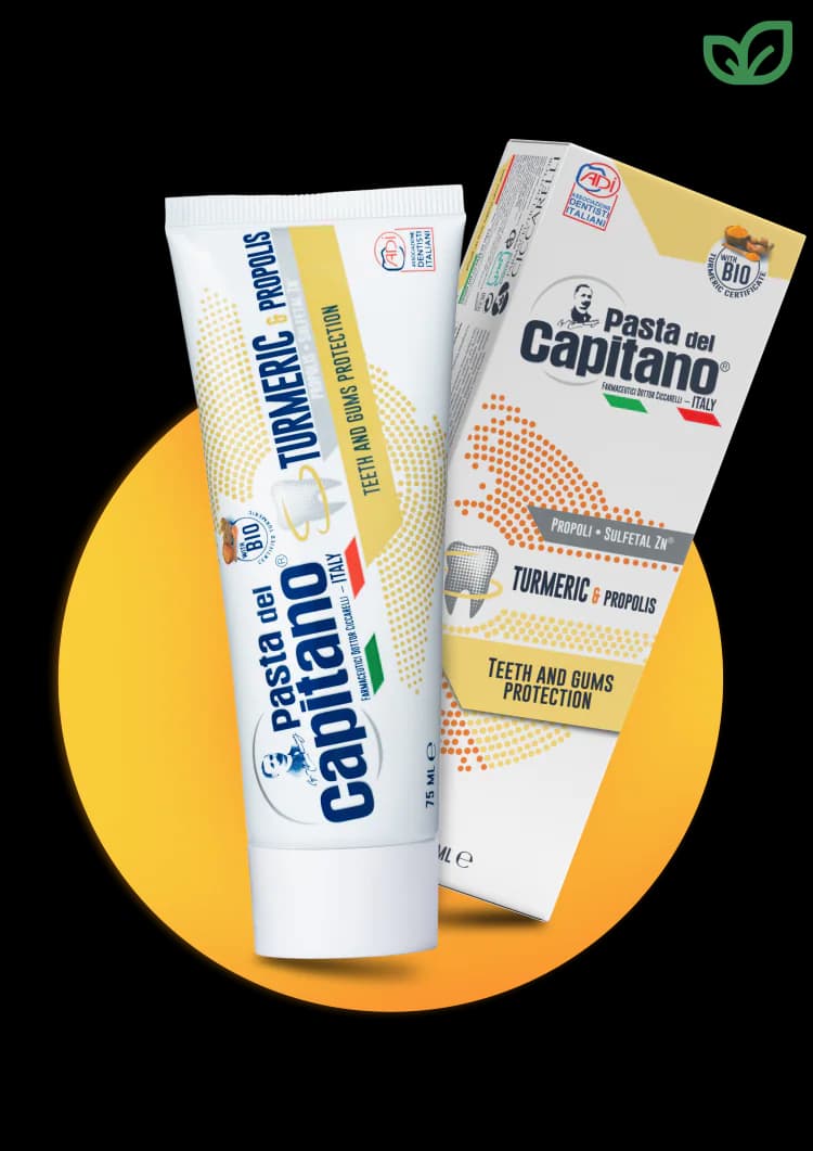 خمیر دندان Pasta del Capitano Turmeric Propolis حجم 75 میل محافظ دندان و لثه