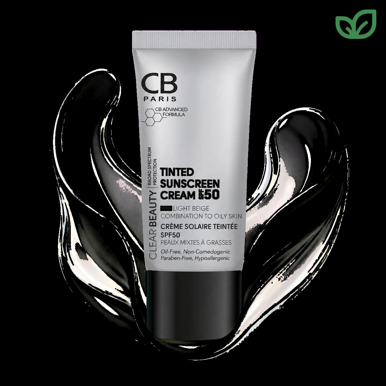 کرم ضدآفتاب CB Paris SPF50 Light Beige حجم 40 میل مناسب پوست مختلط تا چرب