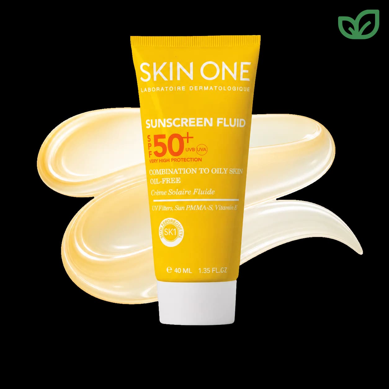 تصویر فلوئید ضدآفتاب بی رنگ SPF50+ اسکین وان 40 میلی لیتر