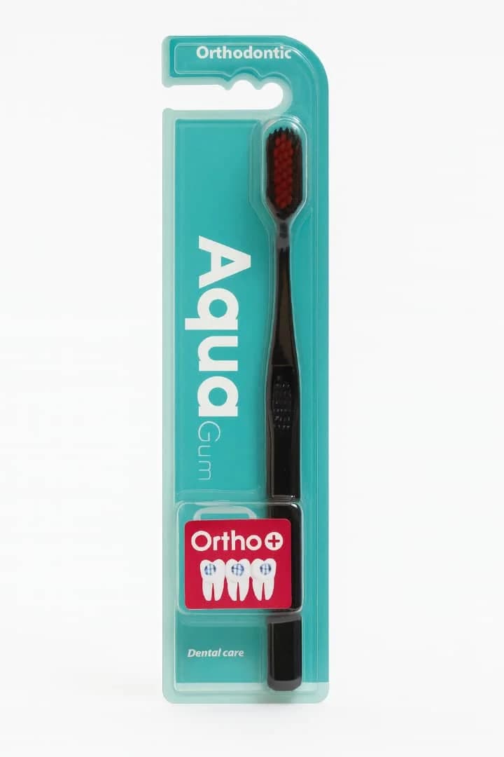مسواک AquaGum ORTHO مخصوص ارتودنسی مناسب پاکسازی براکت و سیم دندان