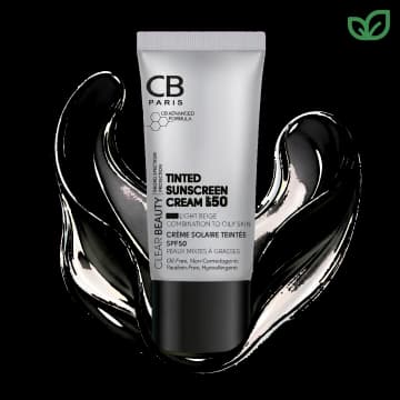 کرم ضدآفتاب CB Paris SPF50 Light Beige حجم 40 میل مناسب پوست مختلط تا چرب